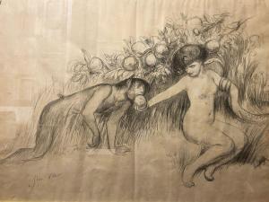 VEBER Jean 1864-1928,Adam et Eve. Affiche pour Le Souvenir Normand,1905,Eric Caudron FR 2023-02-23