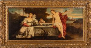 VECELLIO TIZIANO 1485-1576,L\’Amour sacré et l\’Amour profane,19th century,Gros-Delettrez 2023-04-04