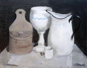 VECOZOLS Imants 1933,Still life with a white jug,Antonija LV 2020-12-13