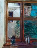 VECSéSI Sándor 1930-2015,Self-portrait in the window,Nagyhazi galeria HU 2016-12-13