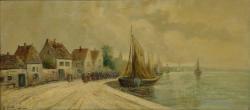 VEERKAMP Peter 1872-1947,Dutch village scene,Wiederseim US 2017-06-24