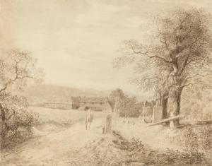VEITH Johann Philipp 1768-1837,Weggabelung vor einem Dorf,1800,Villa Grisebach DE 2014-05-28