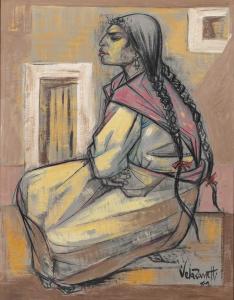 VELA ZANETTI José 1913-1998,Portrait of a Seated Woman,1959,William Doyle US 2024-03-27