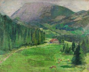 VELIM Anton 1892-1954,Alpine Landschaft,Zeller DE 2017-09-21