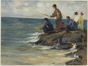 VELLAN Felice 1889-1976,PESCATORI A SANTA MARGHERITA LIGURE,1953,Trend Auction IT 2024-04-16