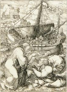 VELLERT Dirck Jacobsz 1490-1555,Christ Walking on the Water,1525,Uppsala Auction SE 2023-12-12