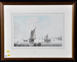 VELLINKEL H,coastal scene with sailing boats,Anderson & Garland GB 2017-05-16