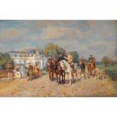 VELTEN Wilhelm 1847-1929,ELEGANT HUNTERS ON HORSE BACK,Sotheby's GB 2007-04-24