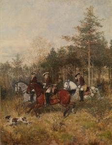 VELTEN Wilhelm 1847-1929,Hunting Scene,MacDougall's GB 2023-12-05