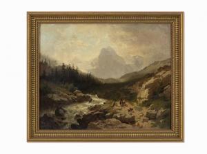 VELTEN Wilhelm 1847-1929,Mountain Paysage with Travelers,1900,Auctionata DE 2016-02-16