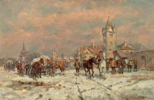 VELTEN Wilhelm 1847-1929,Winter market.,Galerie Koller CH 2007-03-20