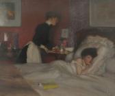 VELY Jules,le petit déjeuner au lit,Chevau-Legers Encheres Martin-Chausselat FR 2012-07-22