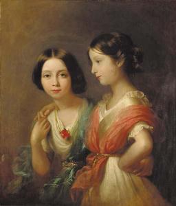 VENABLES Aldolphus Robert 1810-1880,Portrait of two sisters,Christie's GB 2001-06-07