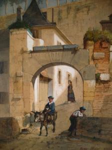 VENAT Victor,Interior Village Scene,1878,Litchfield US 2008-09-17