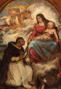 VENETO SCHOOL,Madonna con il Bambino e San Domenico,Wannenes Art Auctions IT 2016-06-01