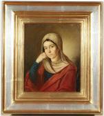 VENETSIANOVA Alexandra Alekseevna,A Young Woman in aRepose,1845,Shapiro Auctions 2011-04-16