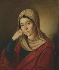 VENETSIANOVA Alexandra Alekseevna 1816-1882,Portrait of a young woman,1845,Bonhams GB 2009-06-08