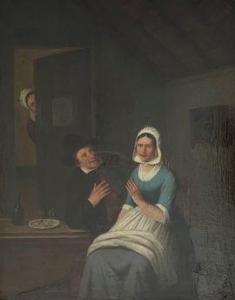VENNEMAN Charles Karel F 1802-1875,Couple à la taverne,Neret-Minet FR 2021-07-19