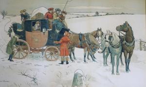 VENNER Victor 1904,Royal Mail horse drawn cart near York,Golding Young & Co. GB 2021-09-08