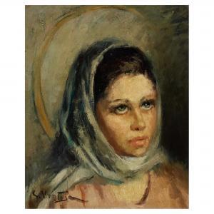 VENTOSA CARMEn 1919-1966,Retrato de joven,1958,Lamas Bolaño ES 2021-09-07