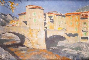 VENTRILLON Gaston, le jeune 1897-1982,VILLAGE DES ALPES-MARITIMES,1933,Osenat FR 2020-01-19