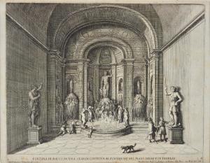VENTURINI Giovanni Francesco 1650-1715,Fontana di Bacco in una stanza ,Galleria Pananti Casa d'Aste 2023-07-17