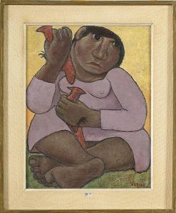 VERAG Lucienne 1914-1994,La femme aux oiseaux,VanDerKindere BE 2021-09-14