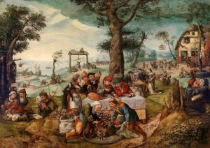 VERBEECK Frans 1530-1570,The Mocking of Human Follies,Palais Dorotheum AT 2014-10-21