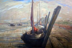 VERBEKE Pierre 1895-1962,Fishing boats in harbour,Gorringes GB 2019-10-07