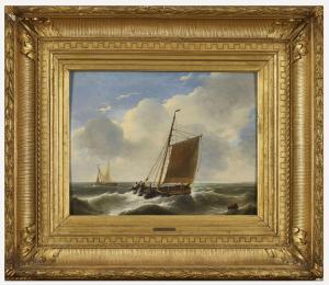 VERBOECKHOVEN Louis I 1802-1884,Segelschiffe auf rauer See,Dobiaschofsky CH 2023-11-08
