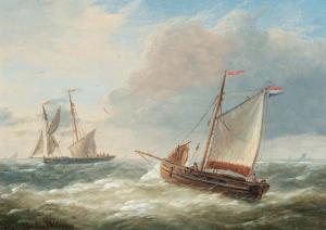 VERBOECKHOVEN Louis I 1802-1884,Shipping in the North Sea,AAG - Art & Antiques Group NL 2023-06-19