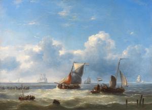 VERBOECKHOVEN Louis II 1827-1884,Dutch shipping in a gentle breeze,Bonhams GB 2024-04-24
