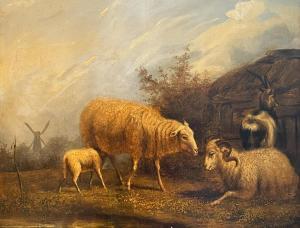 VERBOECKOVEN Eugène,Landscape with Sheep, Goats, and Windmill in the D,1856,Burchard 2022-01-22