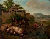VERBOECKOVEN Eugène 1798-1881,Moutons, chèvre et bergers,Beaussant-Lefèvre FR 2018-03-07