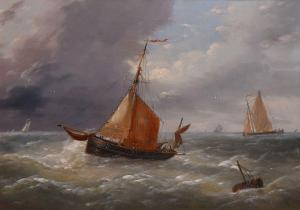 Verboekhoven Louis 1802-1889,Marine au ciel d\’orage,Hotel Des Ventes Mosan BE 2020-03-11