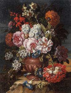 VERBRUGGEN GasparPieter II,Still life of roses, narcissi, carnations, convolv,Bonhams 2024-04-10
