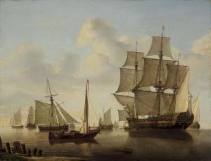 VERBRUGGEN Jan 1712-1780,A Dutch two-decker and other ships in a calm sea,Christie's GB 2019-05-01