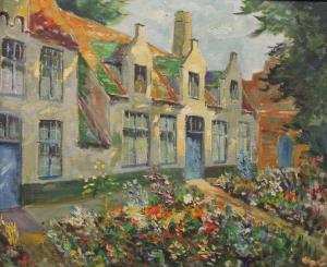 VERBRUGHE Charles Henri 1877-1975,Jardin fleuri à Bruges,Kahn & Associes FR 2019-05-24