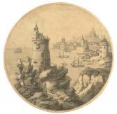 VERCRUYS Theodor 1680-1739,An imaginary coastal landscape with a tower,Christie's GB 2005-11-16
