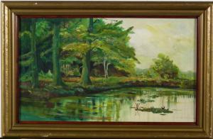 VERDA,POND SCENE,20th century,Halls Auction Services CA 2008-09-16