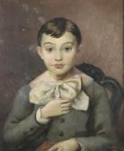 VERDEVOYE Eugène 1856-1926,Portrait d'enfant,1923,Brissoneau FR 2014-10-15