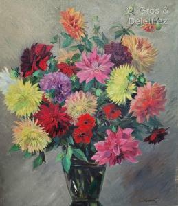 VERDIER Jean 1901-1969,Bouquet de dahlias,Gros-Delettrez FR 2022-09-29