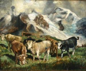 VERDIER Joseph René 1819-1904,Cows Grazing in a Mountainous Landscape,Weschler's US 2006-04-01