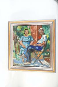 VERDILHAN Andre 1881-1963,Couple sur la terrasse,Sadde FR 2023-02-25