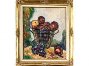 VERDILHAN Andre 1881-1963,Nature morte aux pommes et raisin,Hôtel des ventes d'Avignon FR 2024-03-22