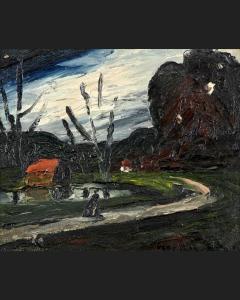 VERDILHAN Louis Mathieu 1875-1928,PAYSAGE,Besch Cannes Auction FR 2023-12-30