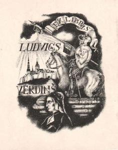 VERDINS Ludvigs 1908,Ex Libris,Antonija LV 2014-10-23