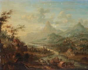 VERDONCK Cornelis 1600-1700,An extensive river landscape with figures,Bukowskis SE 2011-12-06
