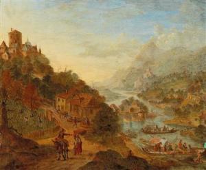 VERDONCK Cornelis 1600-1700,Idealised Rhine landscape,18th century,Palais Dorotheum AT 2018-12-11