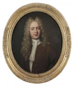 VERELST John 1648-1734,Portrait of a Gentleman, Half Length, in a Brown C,1712,Adams IE 2017-04-09